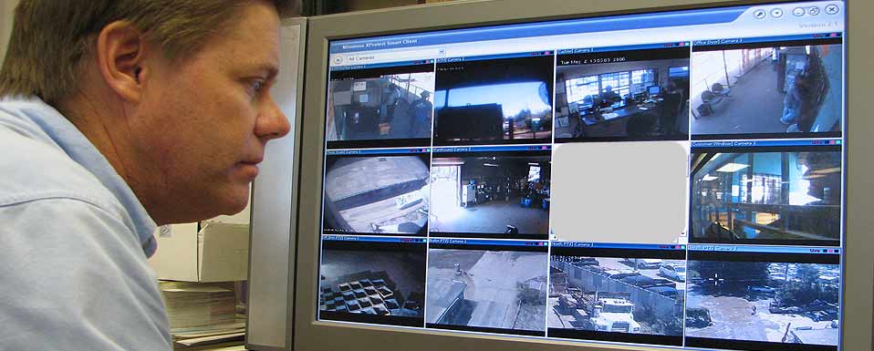 Video surveillance system on commercial property